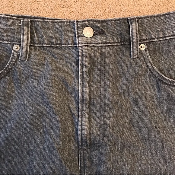Lucky Brand High Rise Denim Mini Skirt Womens Size 10 30 Grey Raw Frayed Hem - Picture 2 of 11